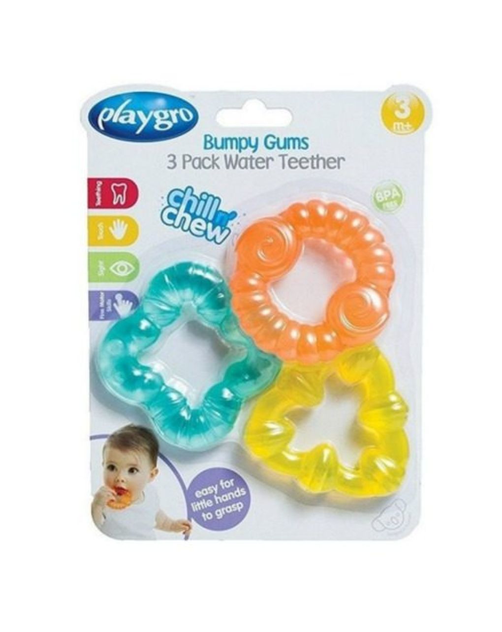Playgro bumpy gums water teether μασητικοί δακτύλιοι με νερό - Playgro