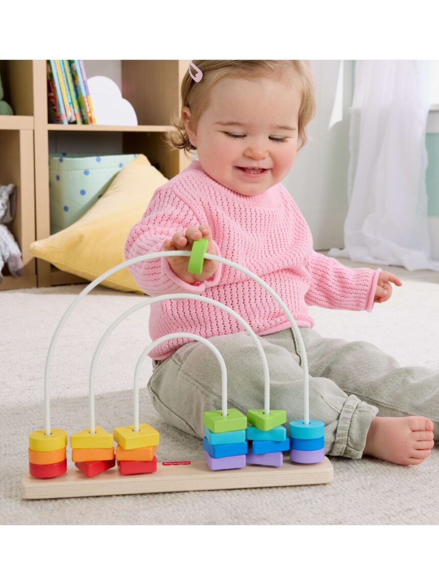 Mattel fisher-price ξύλινο σετ ουράνιο τόξο με χάντρες jfg15 - Fisher-Price