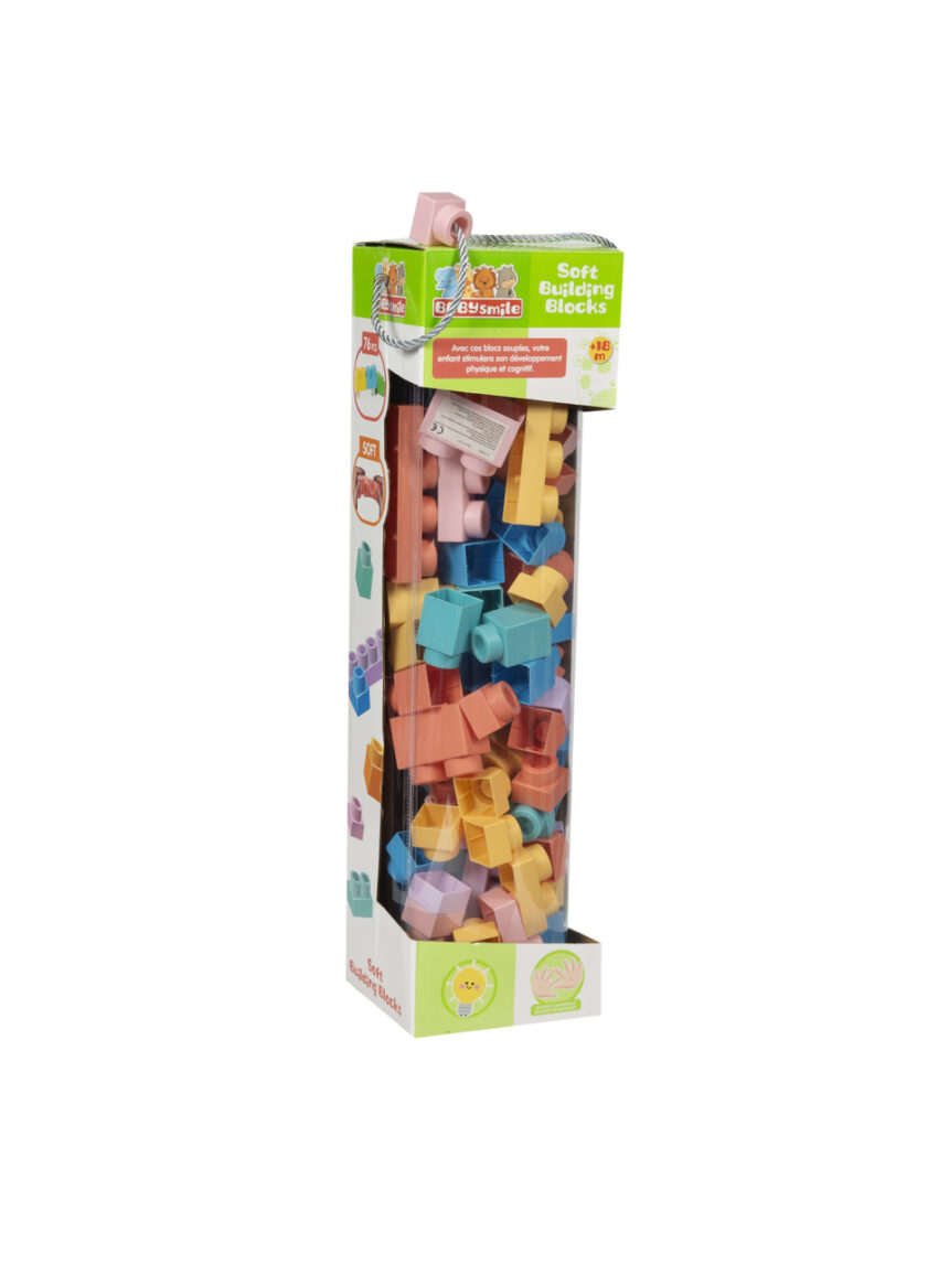 Baby smile σετ 76 μαλακά τουβλάκια για κατασκευή - Baby Smile