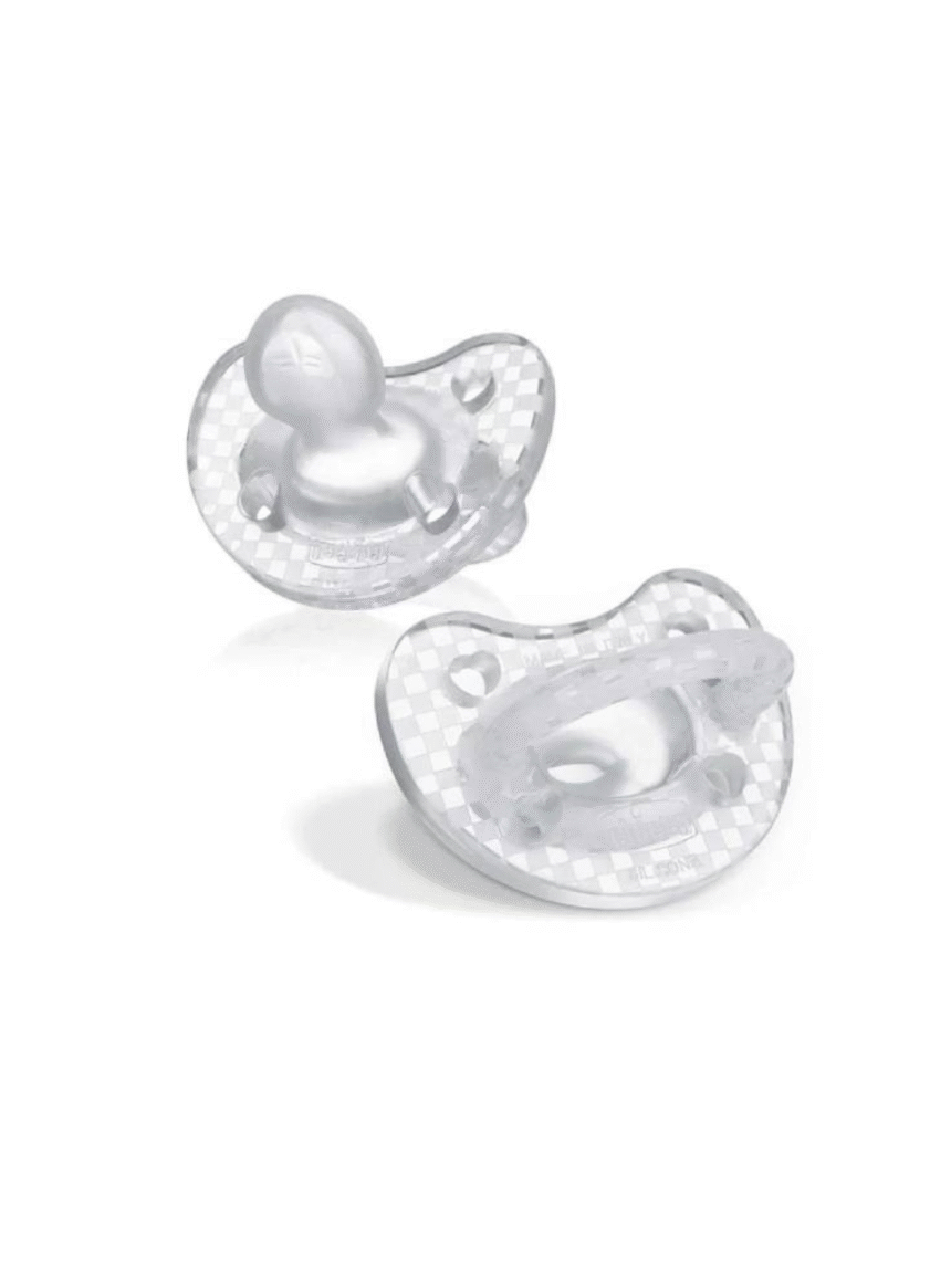 Chicco ορθοδοντικές πιπίλες σιλικόνης 2τμχ crystal 6-16m - Chicco