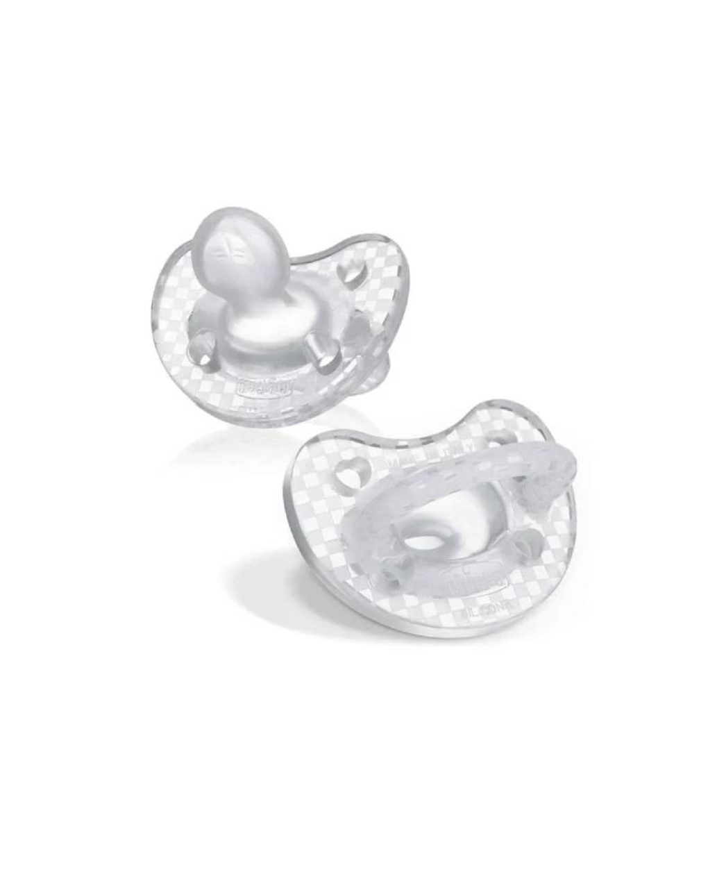 Chicco ορθοδοντικές πιπίλες σιλικόνης 2τμχ crystal 6-16m - Chicco