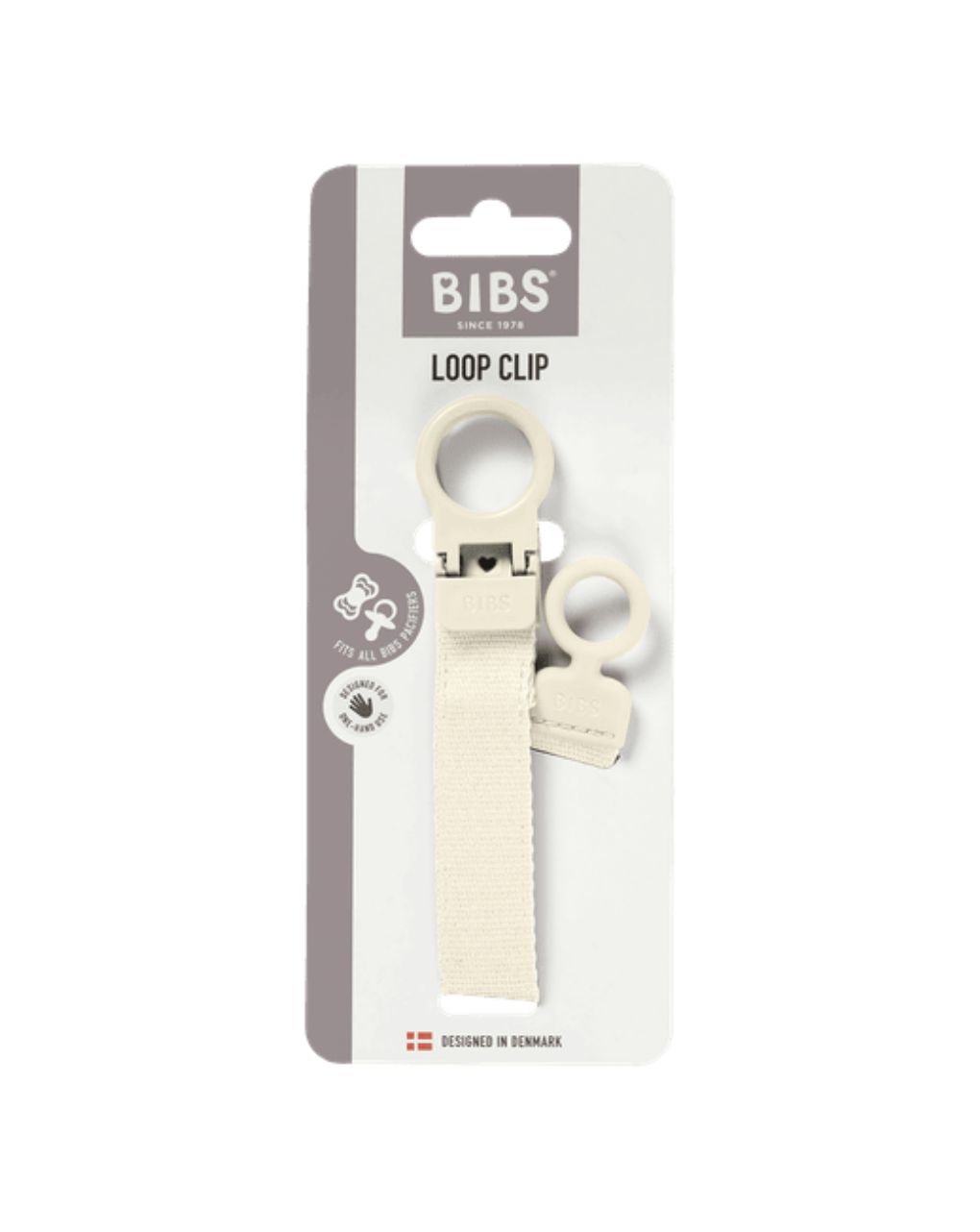 Bibs κλιπ πιπίλας loop ivory 9501216 - BIBS