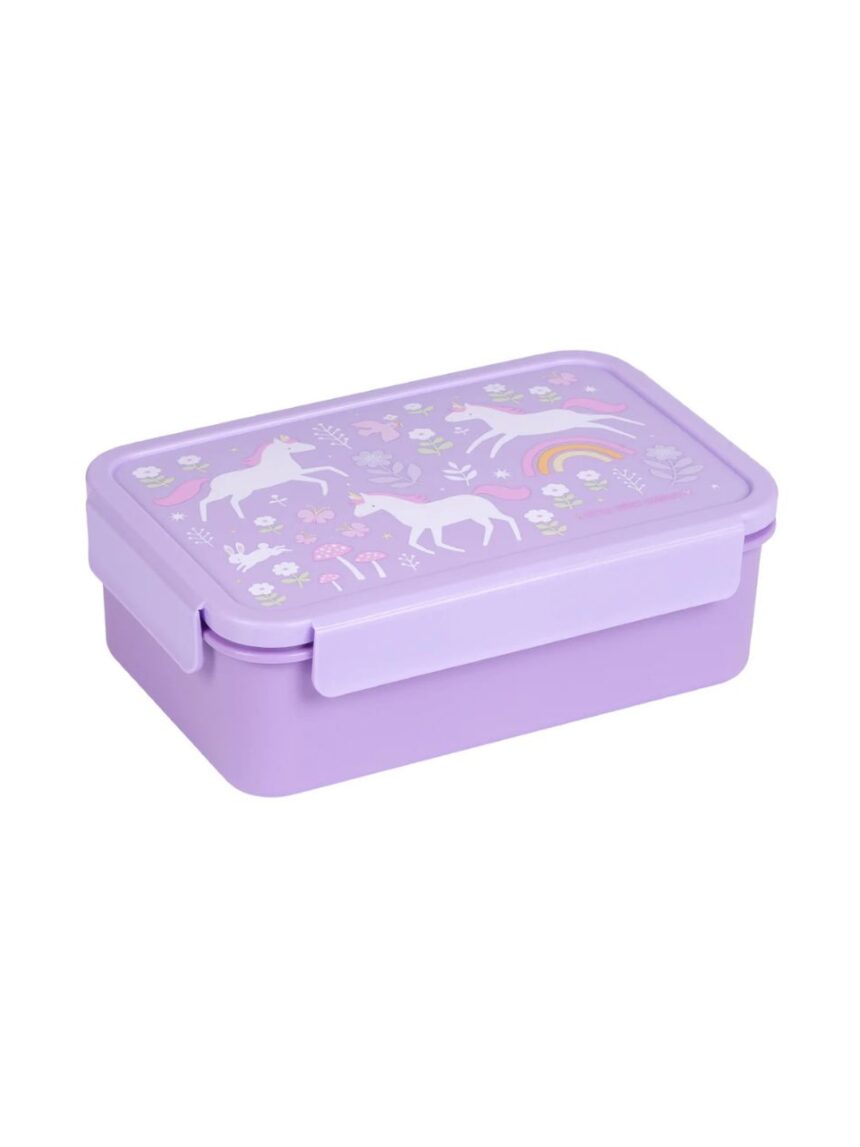 A little lovely company δοχείο φαγητού bento με χωρίσματα 1200ml unicorn dreams bbudpu70 - A LITTLE LOVELY COMP