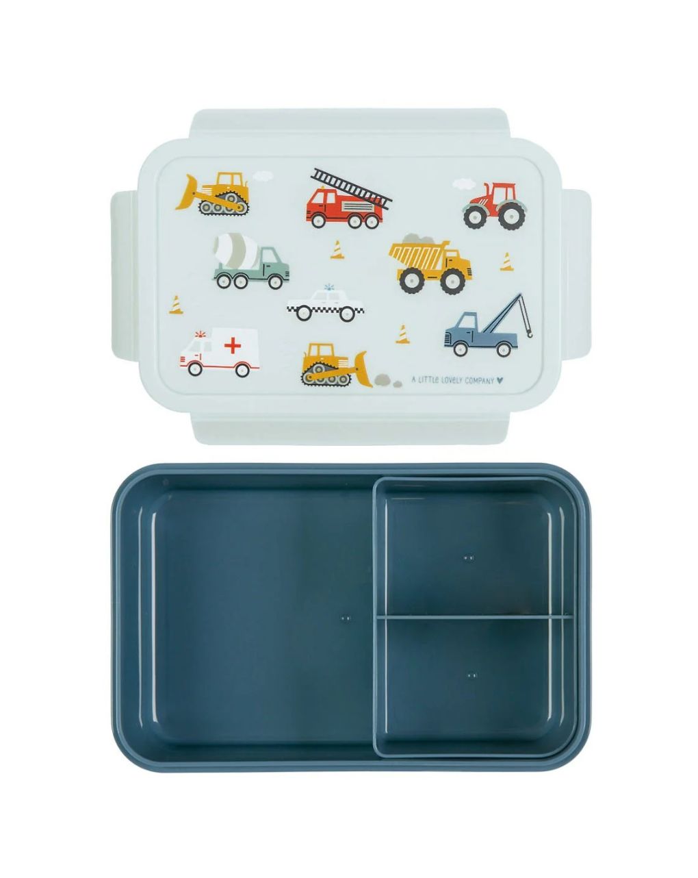 A little lovely company δοχείο φαγητού bento με χωρίσματα 1200ml vehicles sbvebu53 - A LITTLE LOVELY COMP