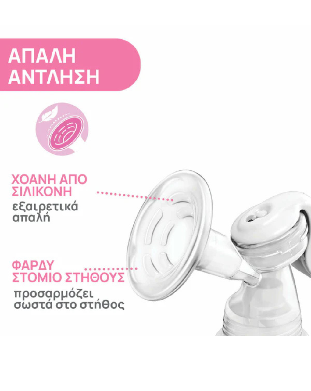 Chicco χειροκίνητο θήλαστρο natural feeling j61-05740-00 - Chicco