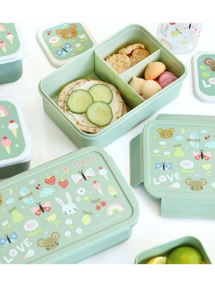A little lovely company δοχείο φαγητού bento με χωρίσματα 1200ml joy sbjomu57 - A LITTLE LOVELY COMP