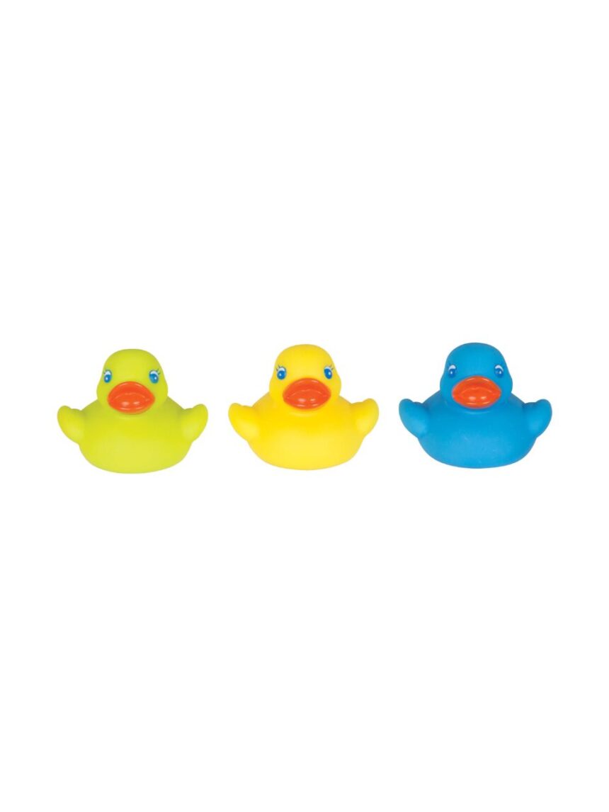 Playgro bright baby duckies 6m+ πολύχρωμα παπάκια μπάνιου 3 τεμάχια 0188411 - PLG