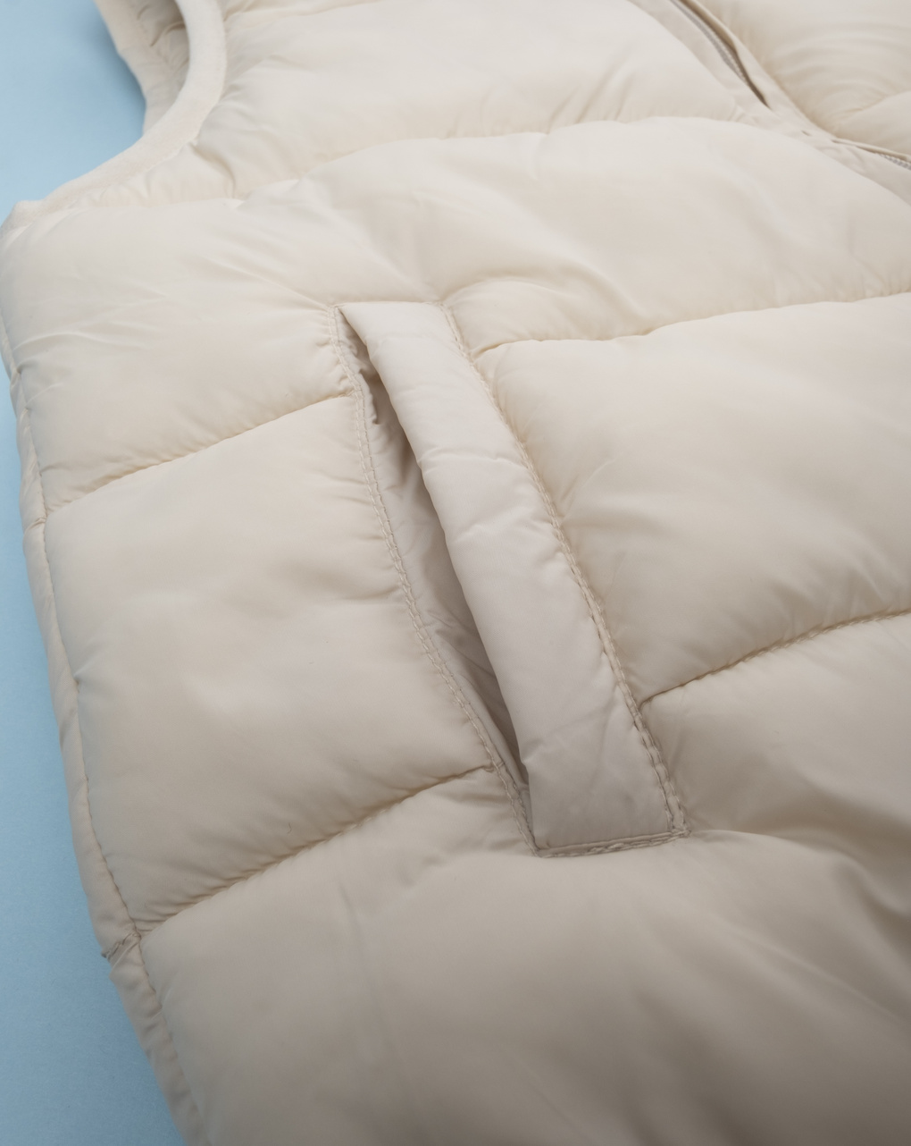 παιδικό αμάνικο μπουφάν puffer κρεμ dino για αγόρι - Prénatal