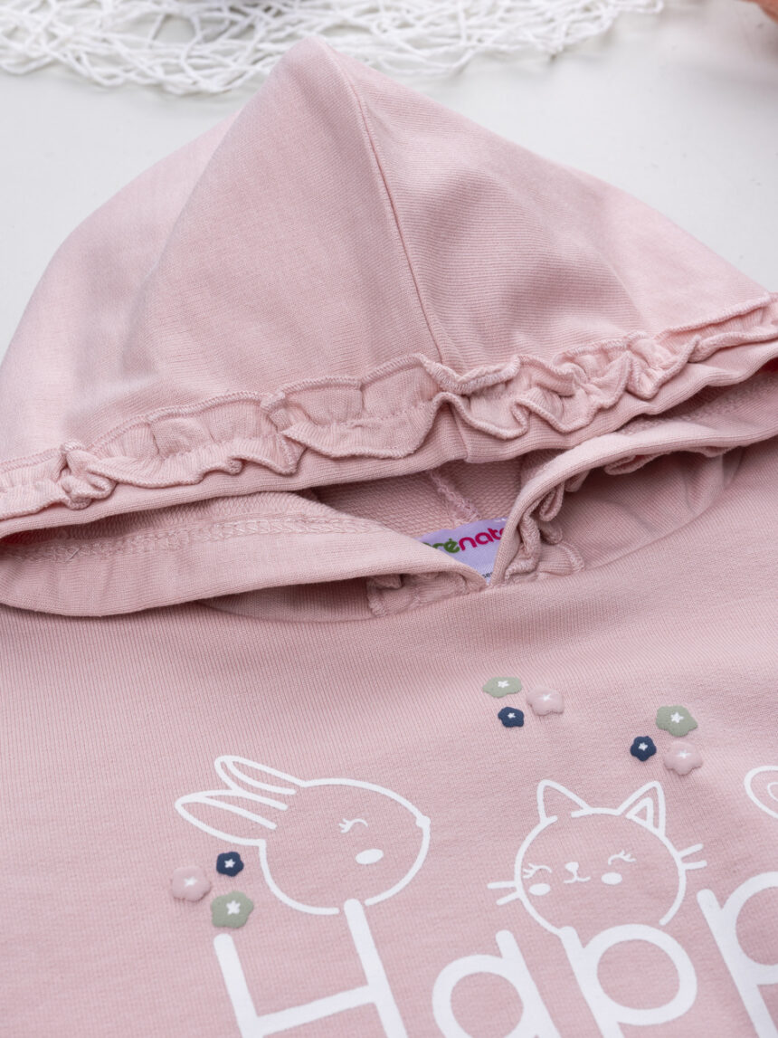 βρεφικό σετ φούτερ και φόρμα happy forever για κορίτσι - Prénatal