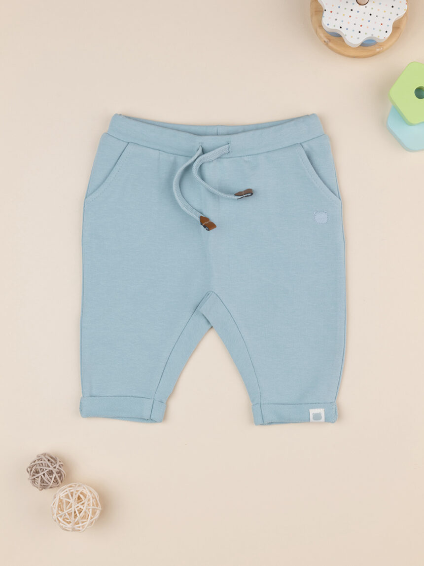 βρεφικό παντελόνι φόρμας βεραμάν με αρκουδάκι για αγόρι - Prénatal