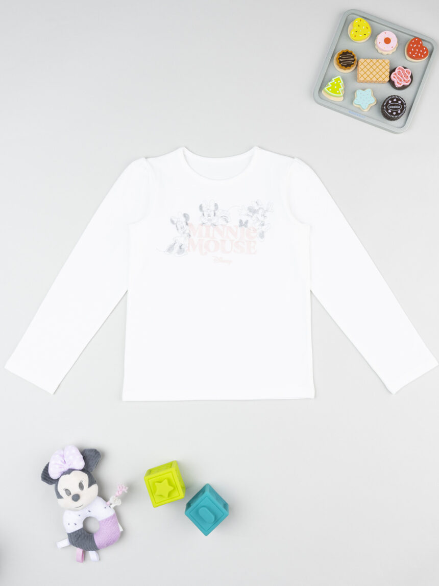 παιδική μπλούζα λευκή minnie για κορίτσι - Prénatal
