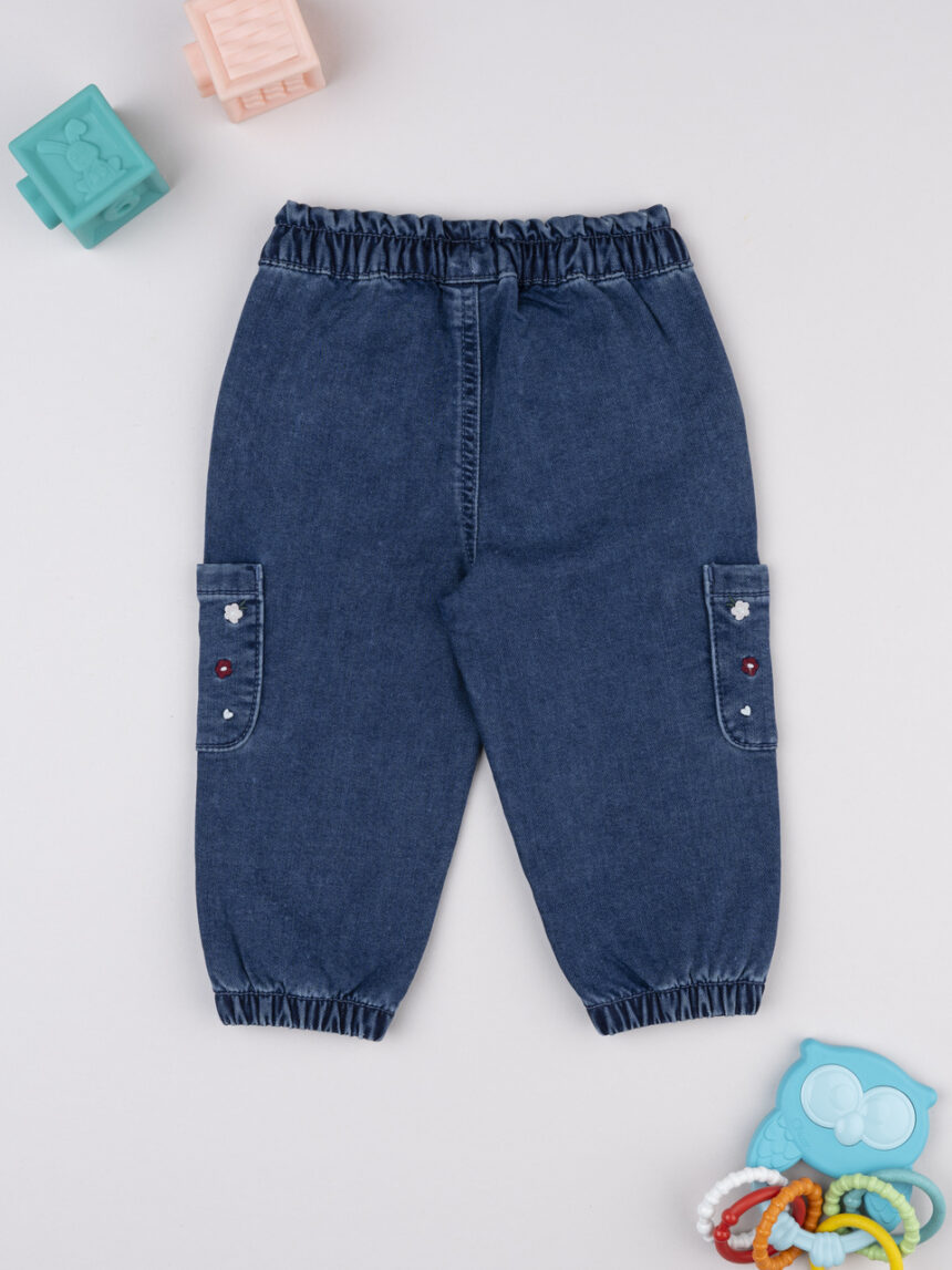 βρεφικό τζιν παντελόνι μπλε με αρκουδάκια για κορίτσι - Prénatal