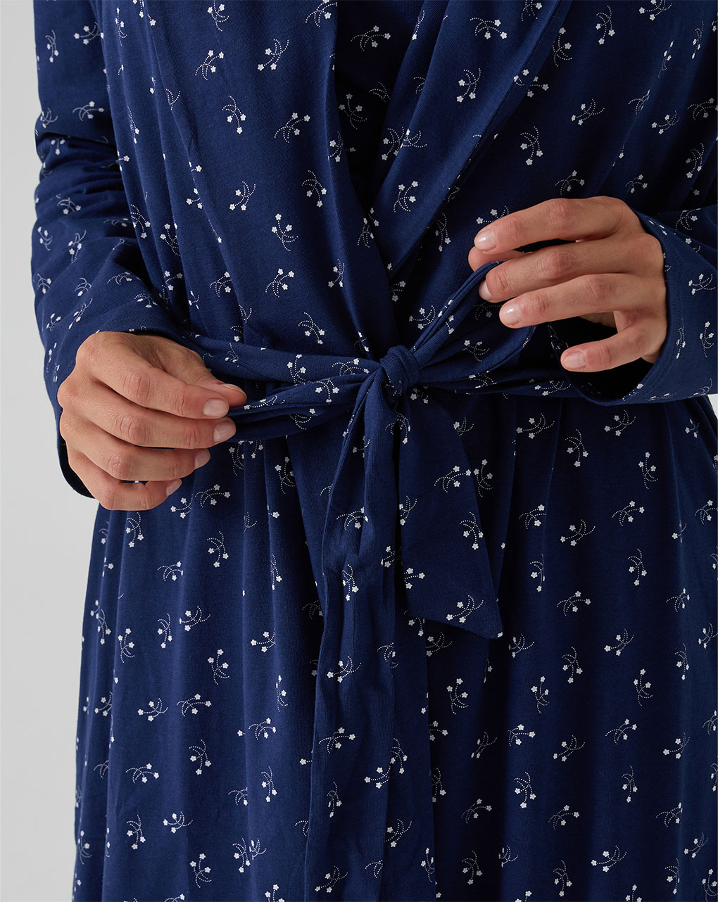 γυναικεία ρόμπα εγκυμοσύνης/θηλασμού μπλε φλοράλ - Prénatal