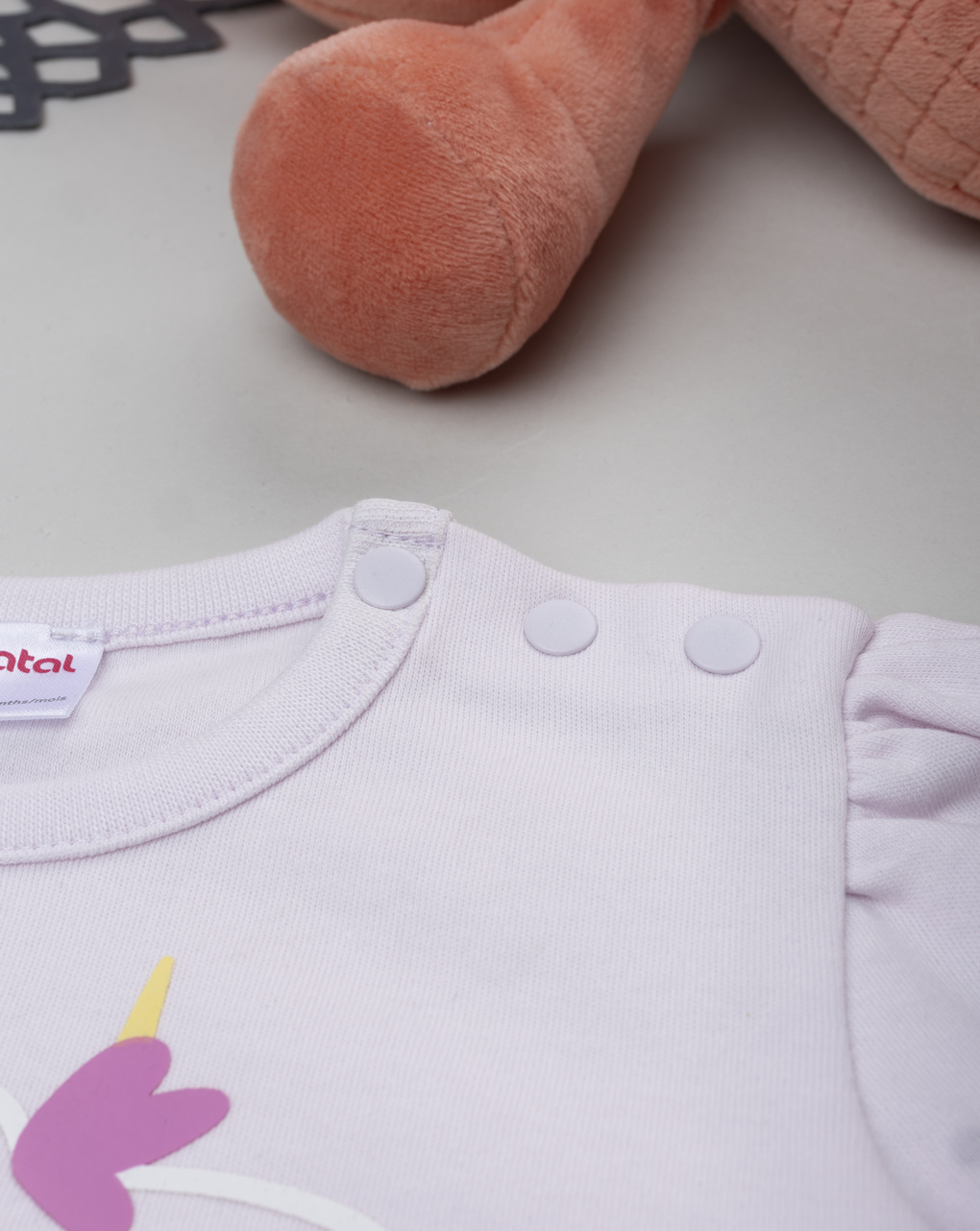 βρεφική πιτζάμα λιλά/μπλε με μονόκερο για κορίτσι - Prénatal