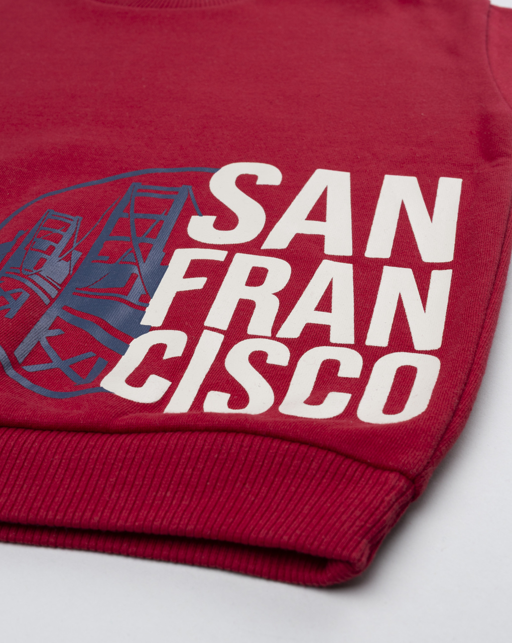 παιδική μπλούζα φούτερ μπορντώ san francisco για αγόρι - Prénatal