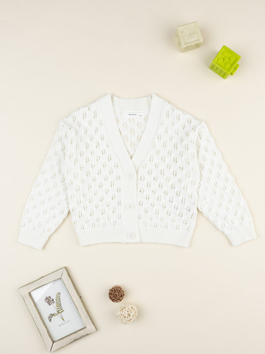 παιδική ζακέτα πλεκτή wood για κορίτσι - Prénatal