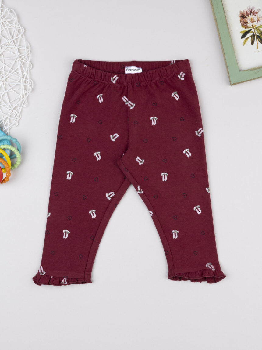 βρεφικό κολάν μπορντώ με φιογκάκια για κορίτσι - Prénatal