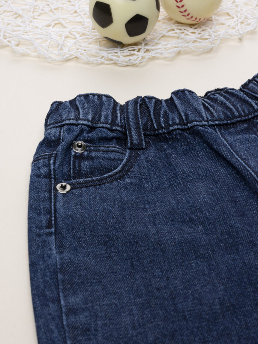 βρεφικό τζιν παντελόνι μπλε με λάστιχο για αγόρι - Prénatal