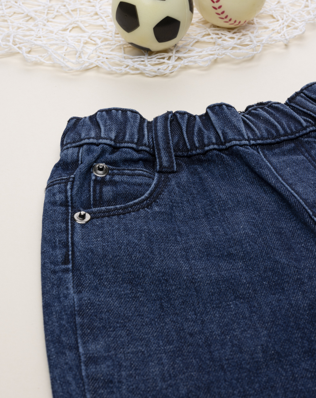 βρεφικό τζιν παντελόνι μπλε με λάστιχο για αγόρι - Prénatal