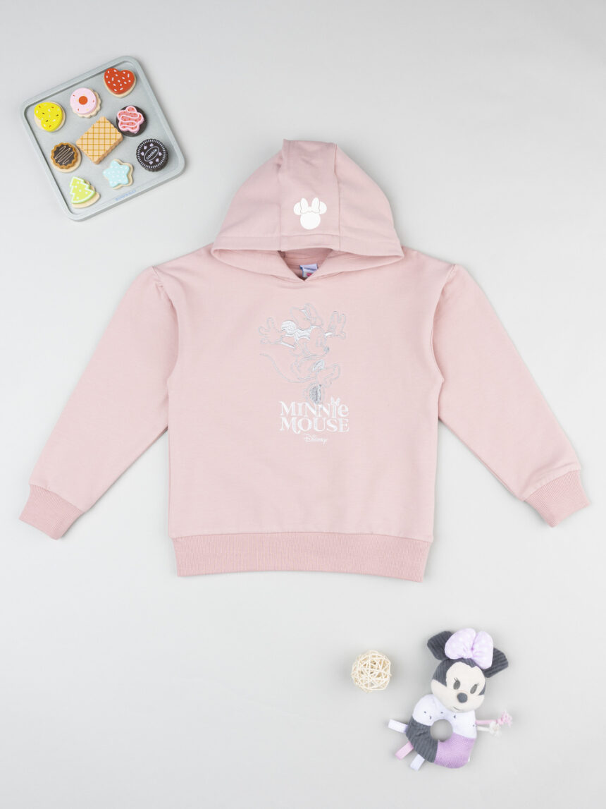 παιδική μπλούζα φούτερ ροζ minnie για κορίτσι - Prénatal