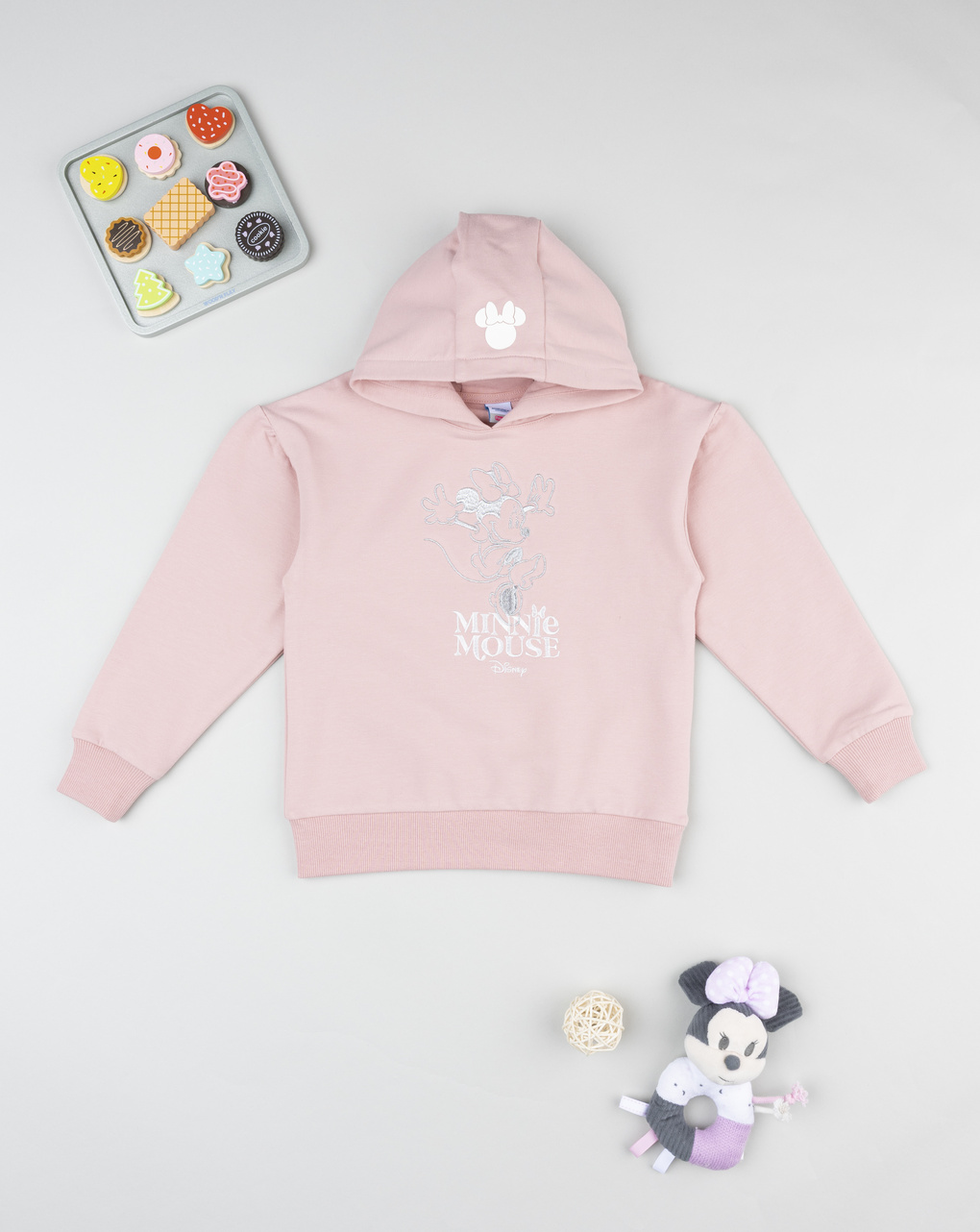 παιδική μπλούζα φούτερ ροζ minnie για κορίτσι - Prénatal