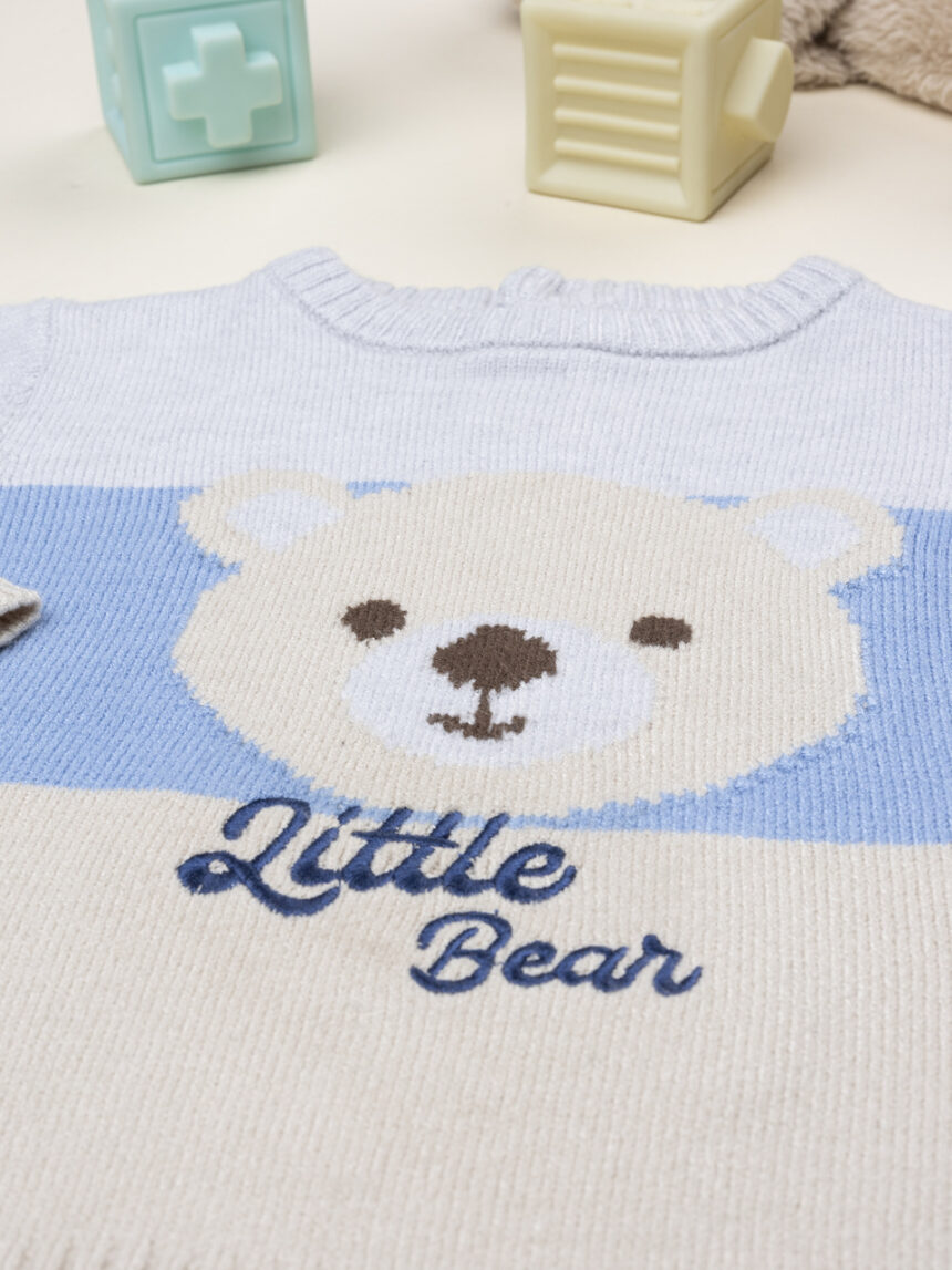 βρεφικό πουλόβερ ριγέ little bear για αγόρι - Prénatal