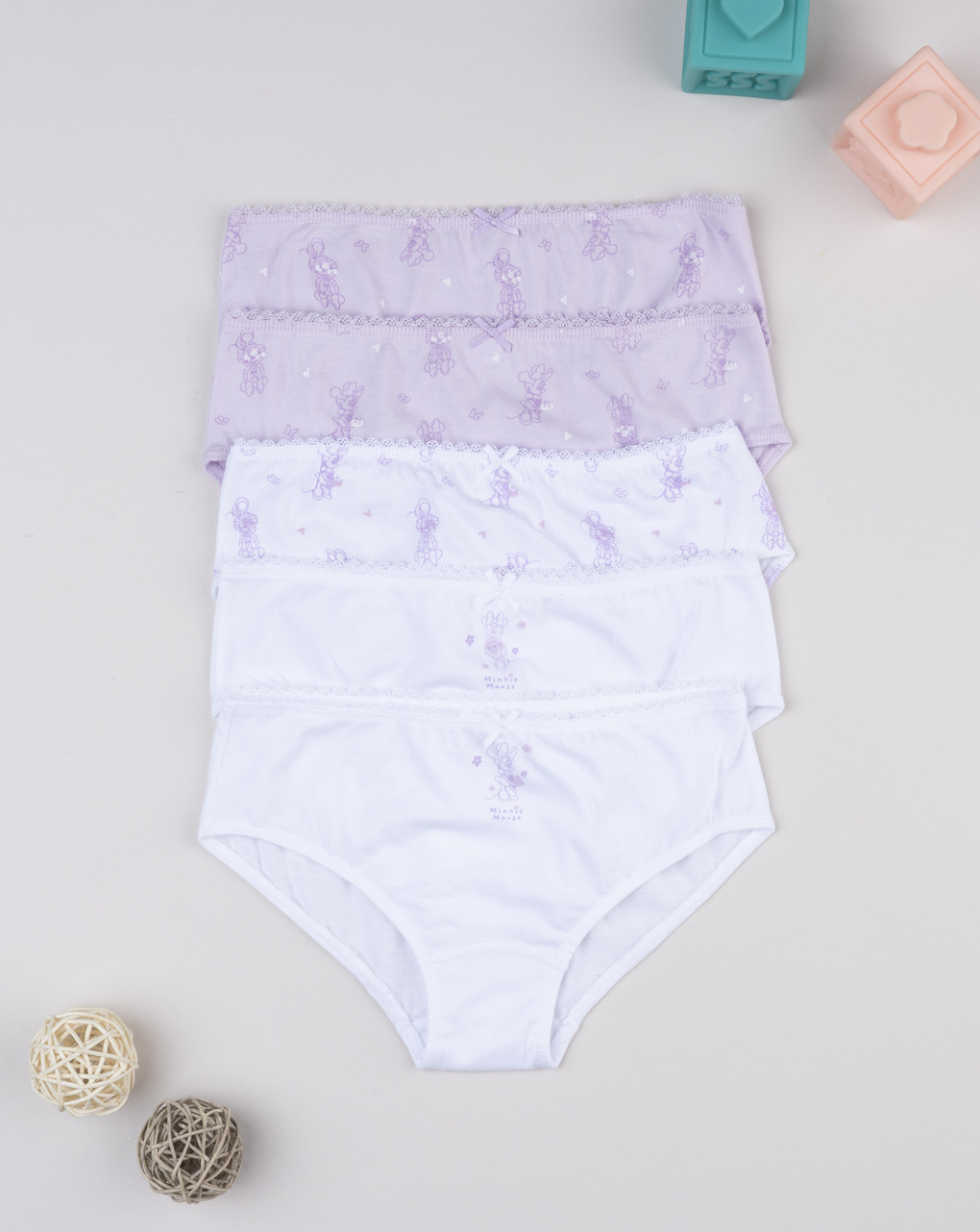 παιδικά σλιπ πακέτο x5 minnie για κορίτσι