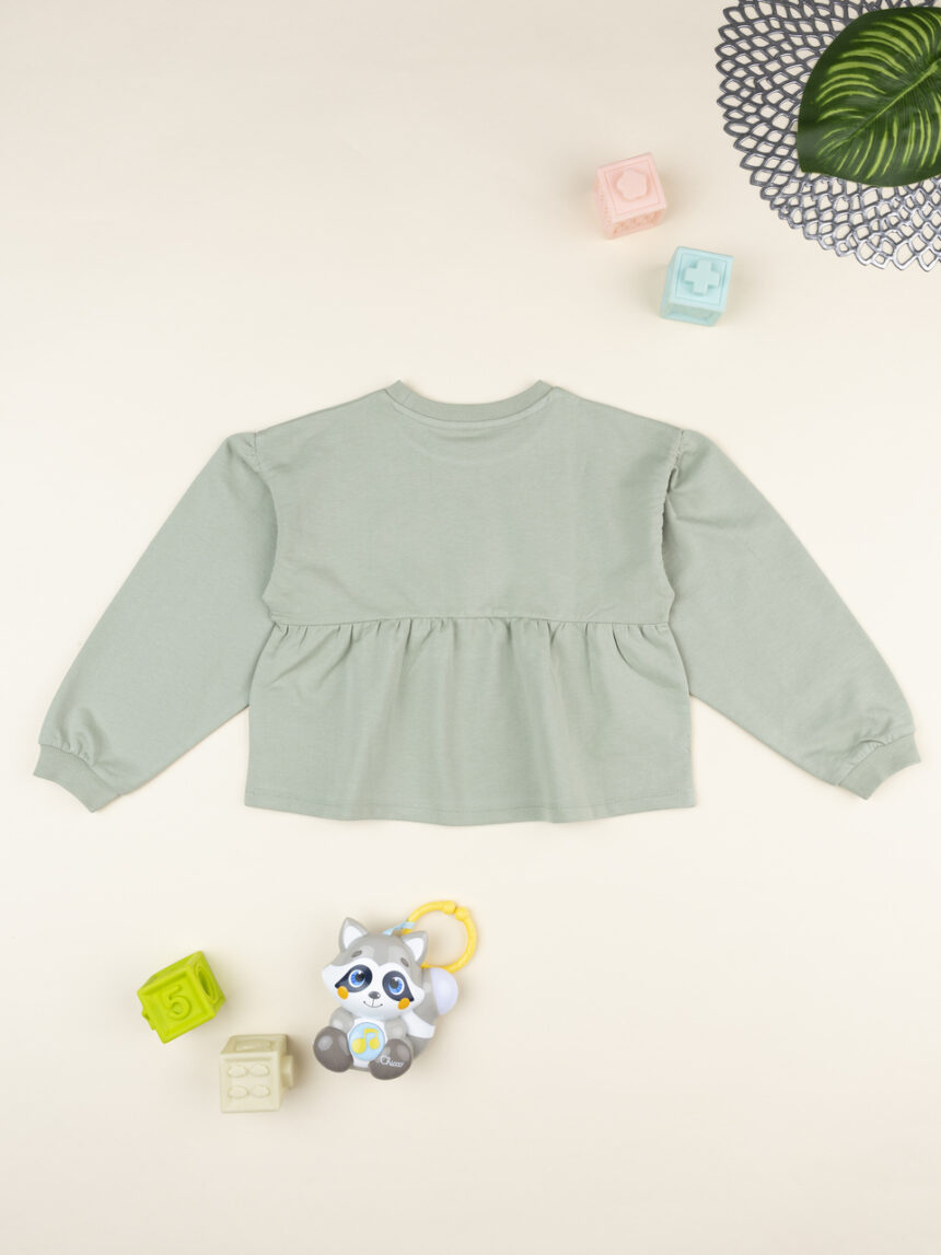 παιδική μπλούζα φούτερ φιστικί με μαργαρίτες για κορίτσι - Prénatal