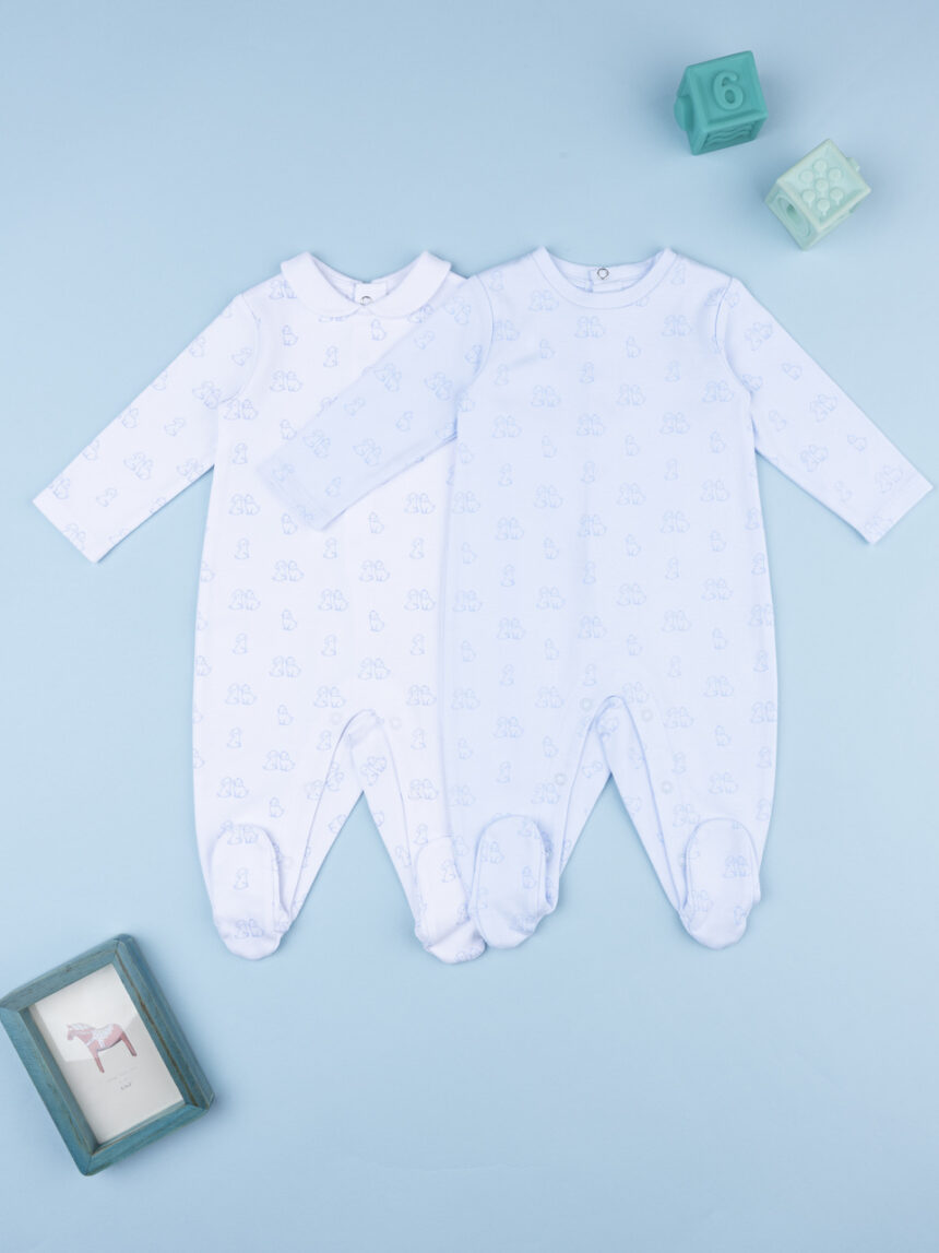 βρεφικά φορμάκια βαμβακερά με σκυλάκια πακέτο x2 για αγόρι - Prénatal