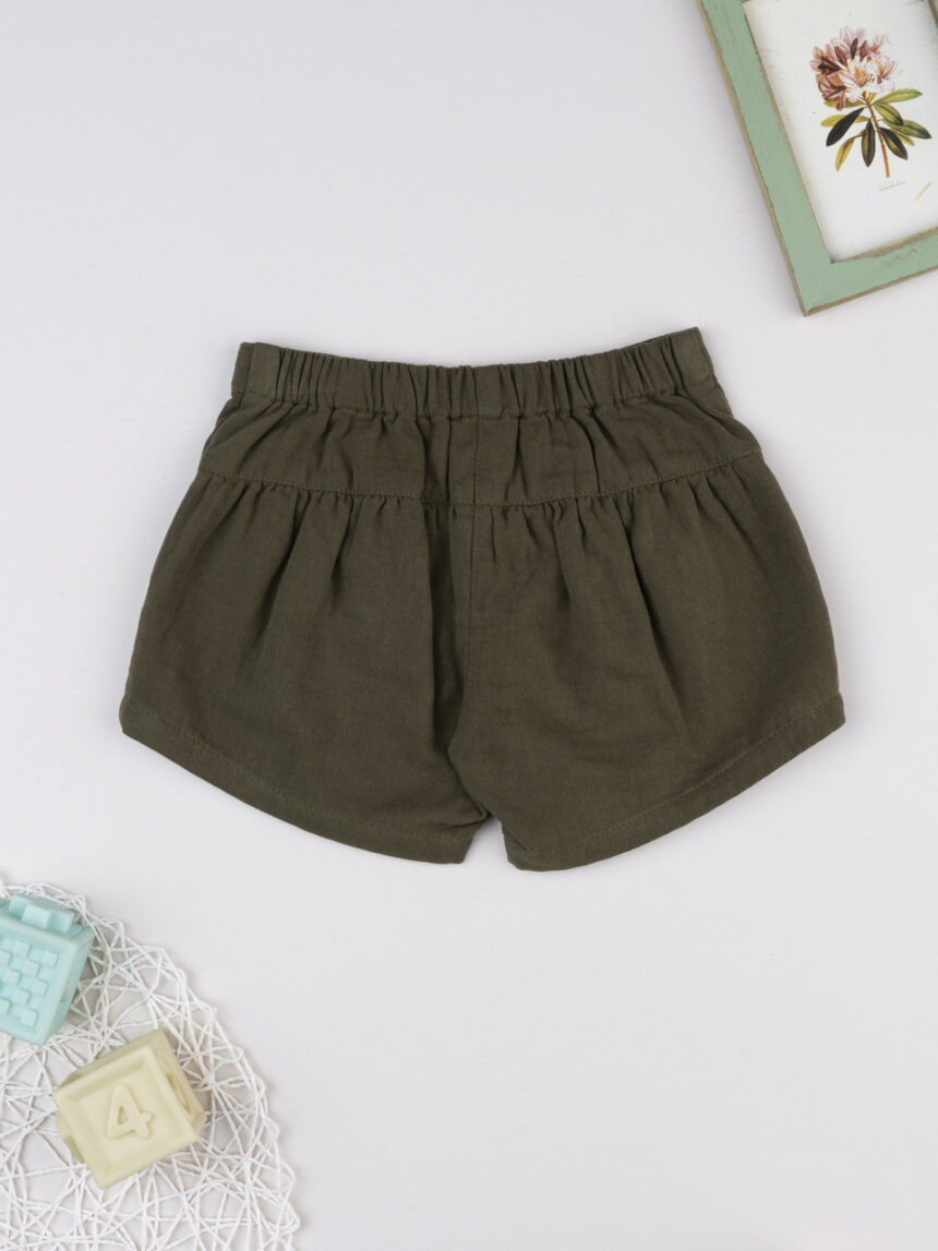 βρεφικό σορτσάκι twill κυπαρισσί wood για κορίτσι - Prénatal