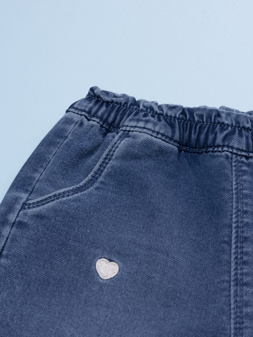 βρεφικό τζιν παντελόνι μπλε με καρδούλες για κορίτσι - Prénatal