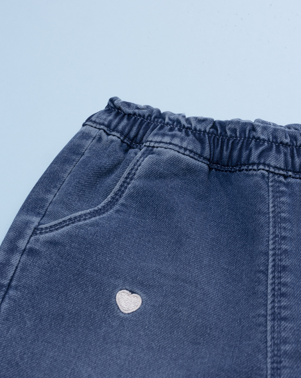 βρεφικό τζιν παντελόνι μπλε με καρδούλες για κορίτσι - Prénatal