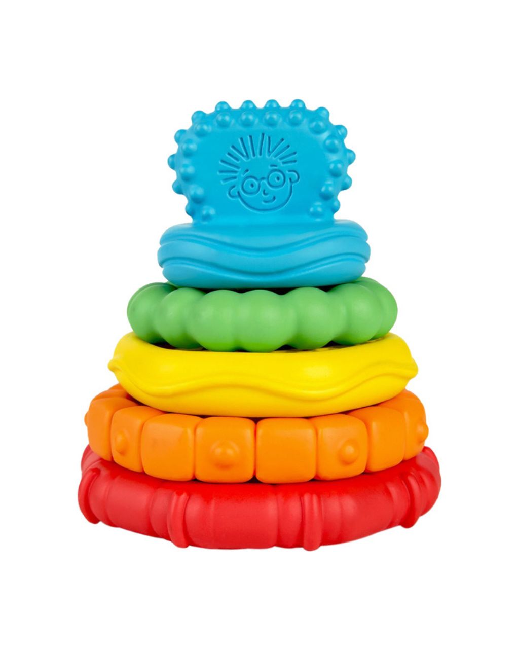 Baby einstein stack & teethe μασητικό παιχνίδι οδοντοφυΐας με στοιβαζόμενους κρίκους 3m+ - Babyeinstein