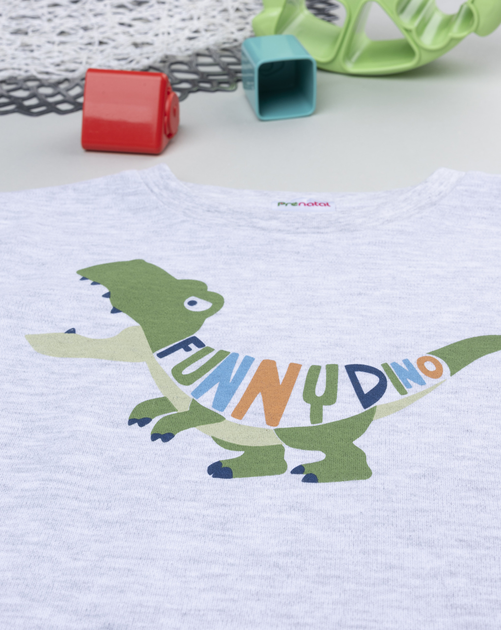 παιδική πιτζάμα γκρι funny dino για αγόρι - Prénatal