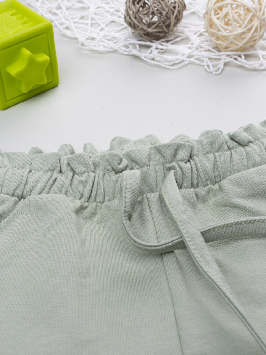 βρεφικό παντελόνι φούτερ φιστικί με καρδούλα για κορίτσι - Prénatal