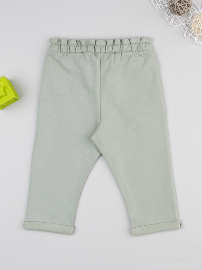 βρεφικό παντελόνι φούτερ φιστικί με καρδούλα για κορίτσι - Prénatal