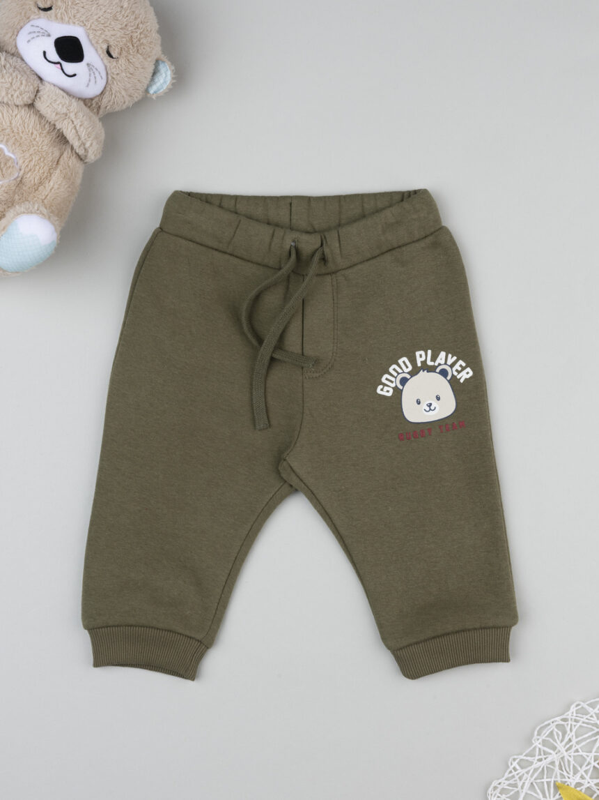 βρεφικό παντελόνι φόρμας χακί good player για αγόρι - Prénatal