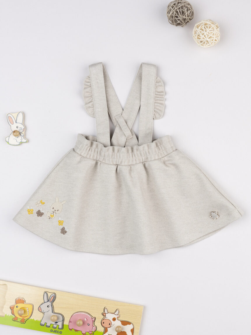 βρεφική σαλοπέτα μπεζ με λαγουδάκι για κορίτσι - Prénatal