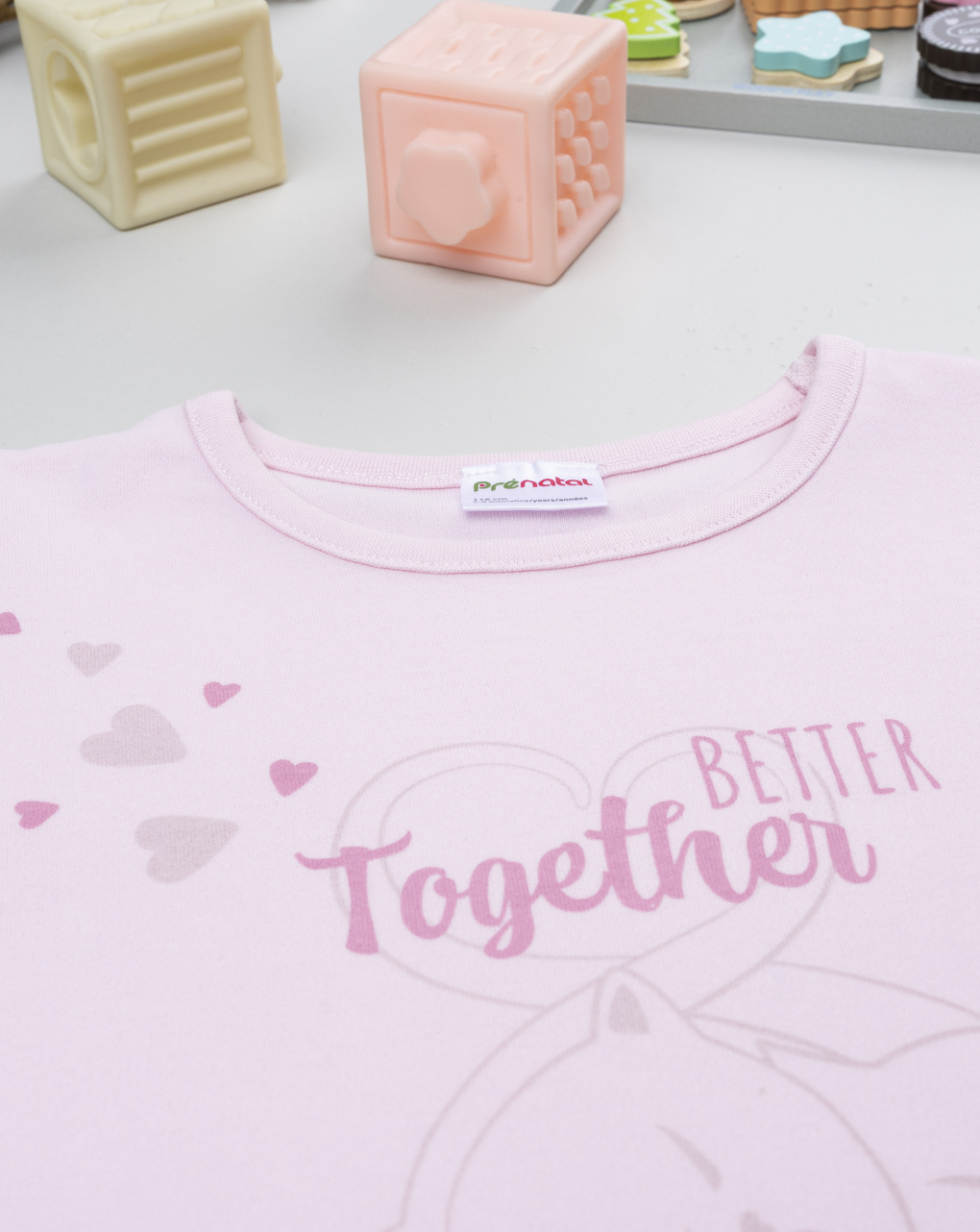 παιδική πιτζάμα ροζ με γατάκι για κορίτσι - Prénatal