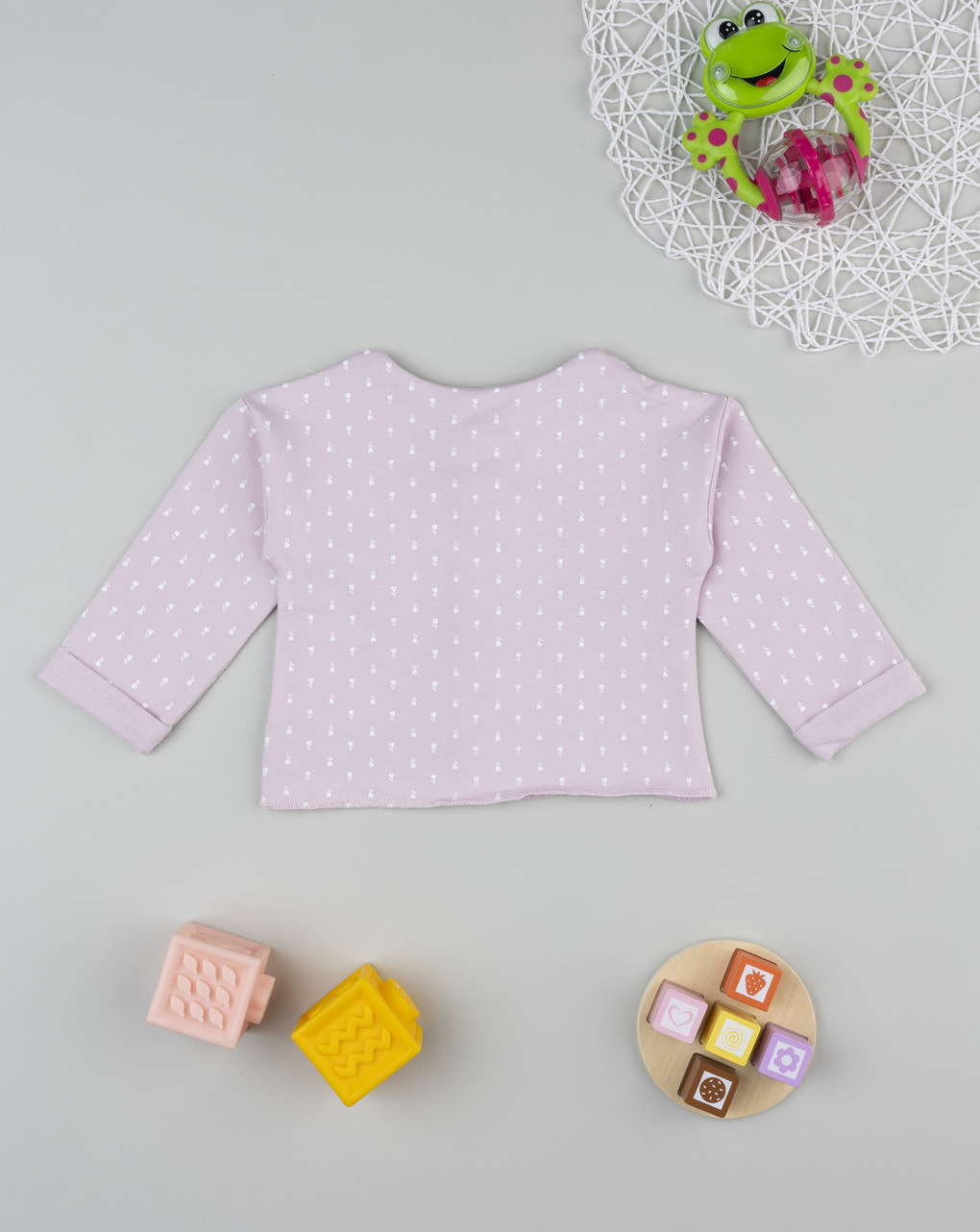 βρεφική ζακέτα ροζ με λουλούδια για κορίτσι - Prénatal