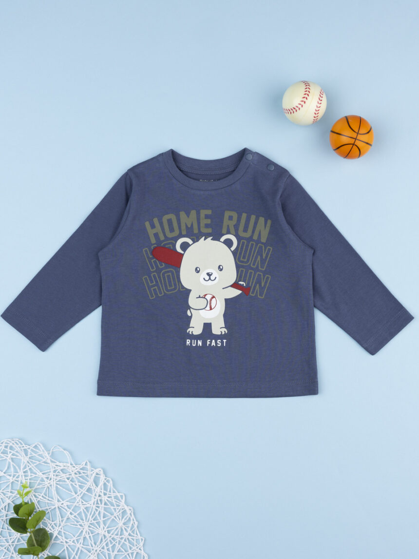 βρεφική μπλούζα μπλε home run για αγόρι - Prénatal