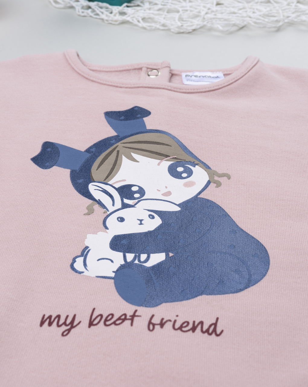 βρεφική μπλούζα φούτερ ροζ best friend για κορίτσι - Prénatal