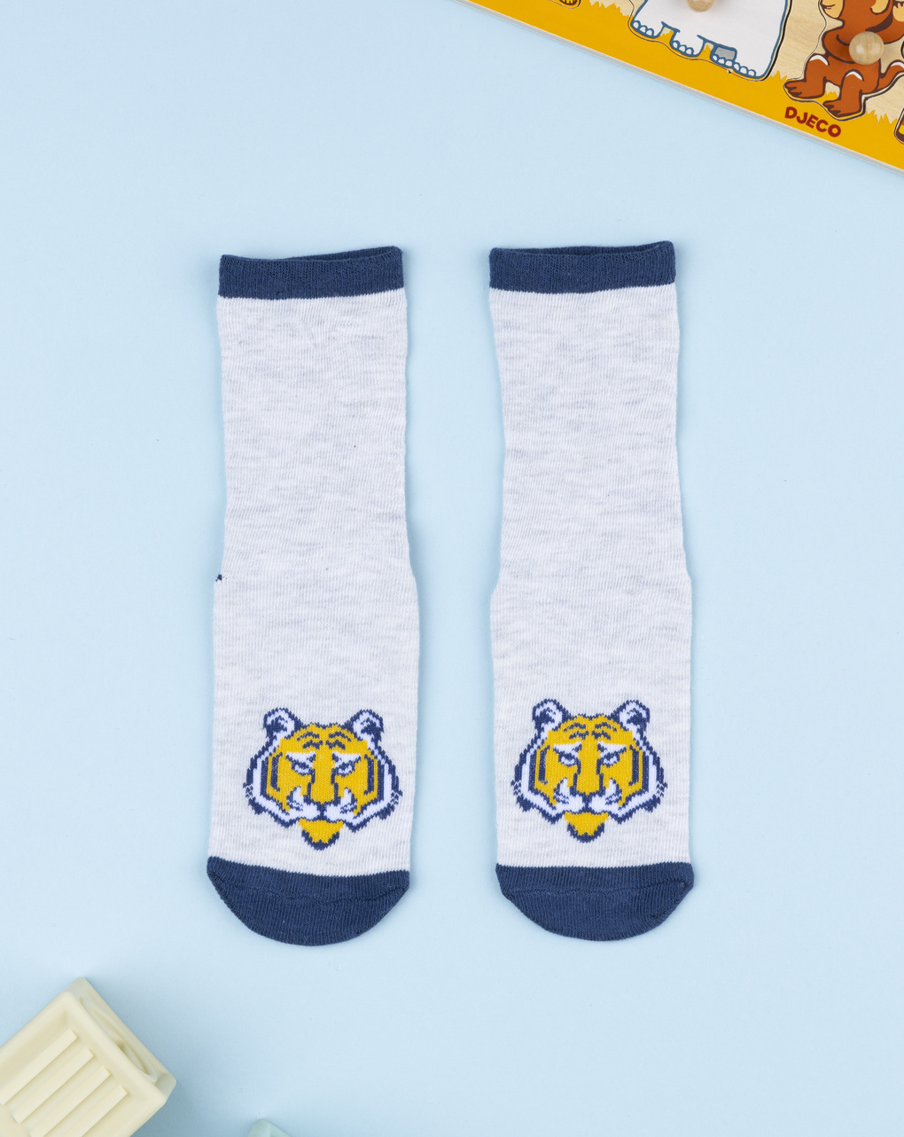 παιδικές αντιολισθητικές κάλτσες με τίγρη για αγόρι