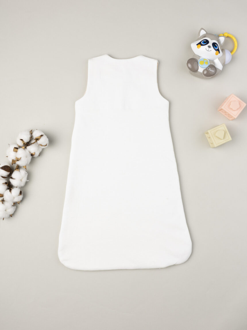 βρεφικός αμάνικος υπνόσακος σενίλ λευκός giraffe 1.5 tog - Prénatal