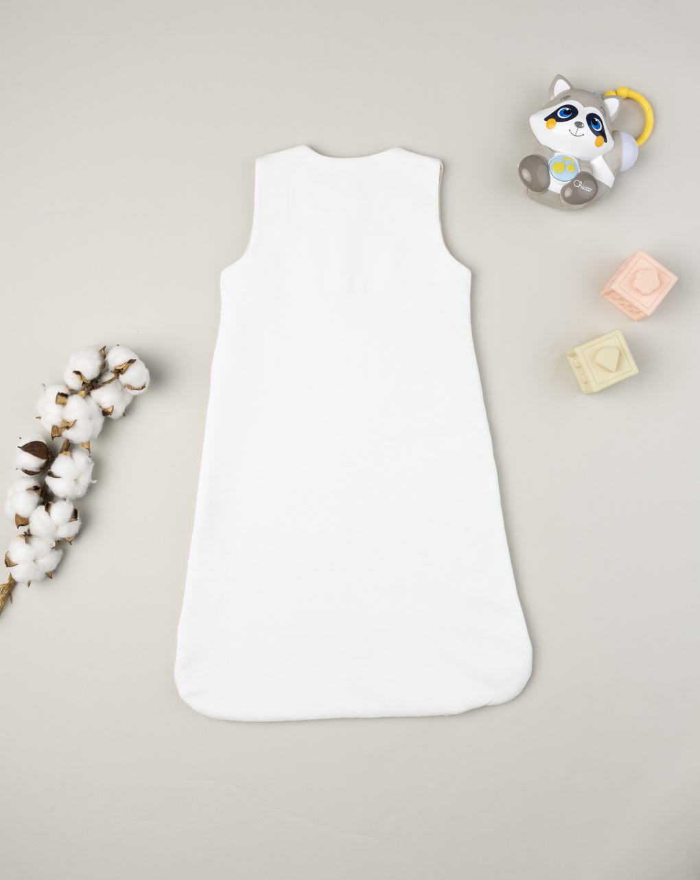 βρεφικός αμάνικος υπνόσακος σενίλ λευκός giraffe 1.5 tog - Prénatal