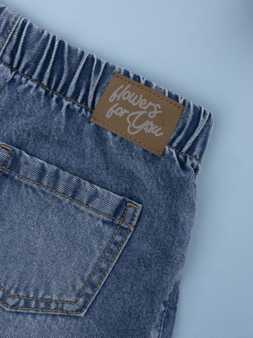 παιδικό τζιν σορτσάκι-φούστα flowers για κορίτσι - Prénatal