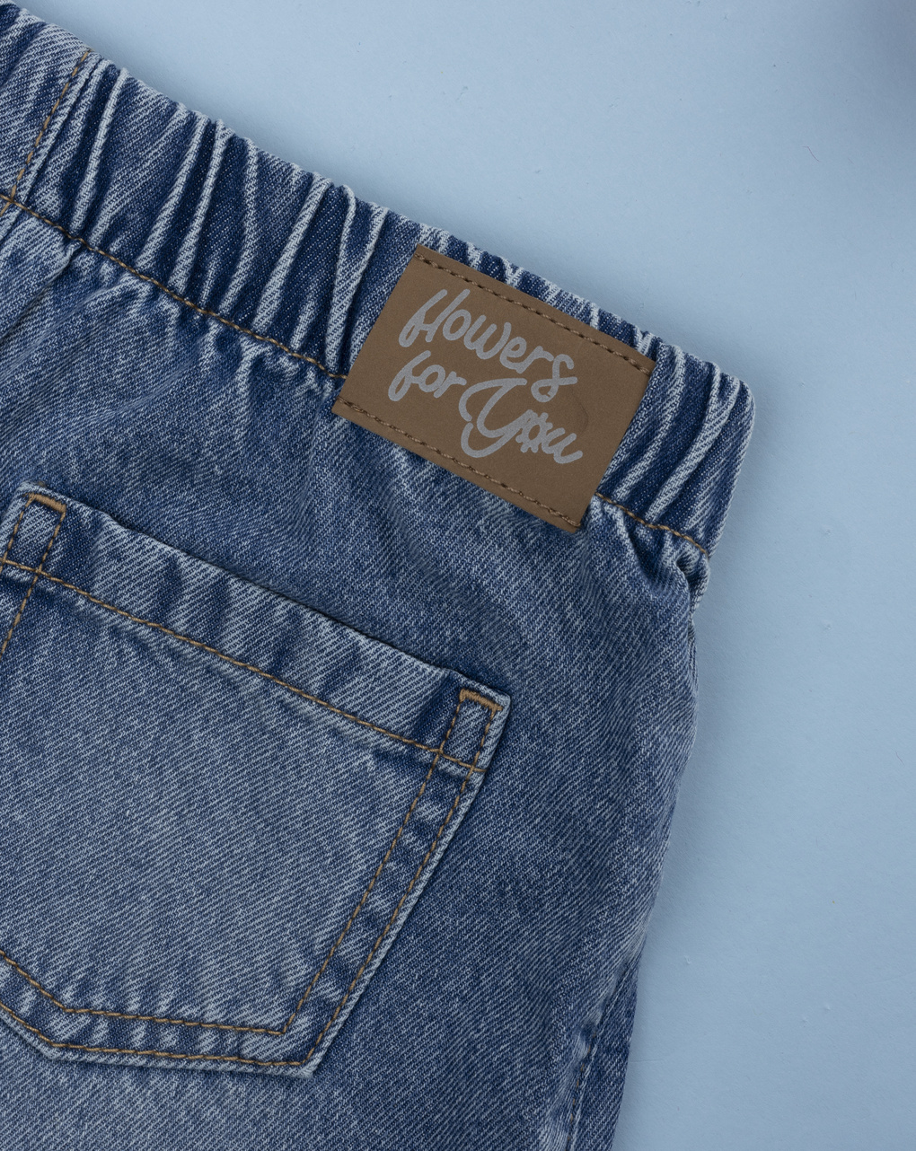 παιδικό τζιν σορτσάκι-φούστα flowers για κορίτσι - Prénatal