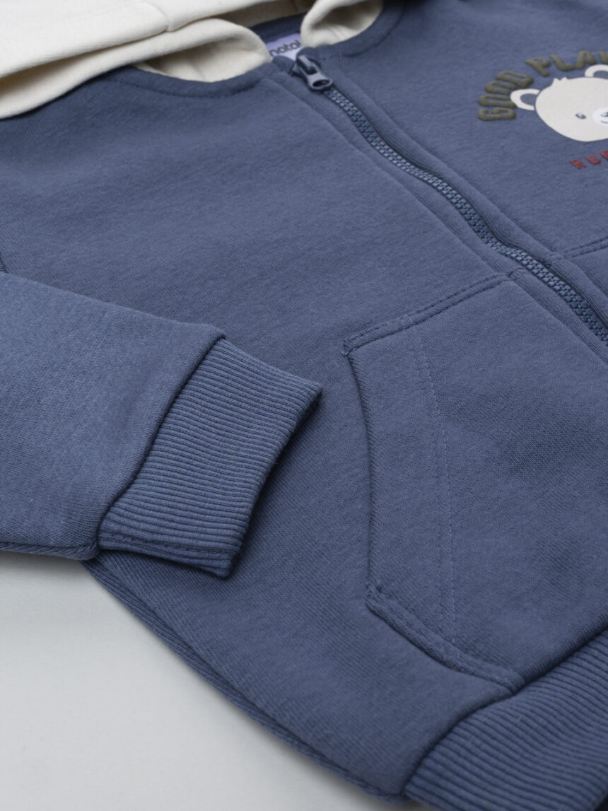 βρεφική ζακέτα φούτερ μπλε good player για αγόρι - Prénatal