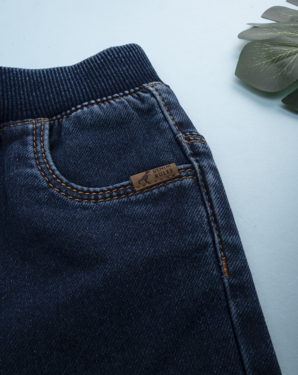 βρεφικό τζιν παντελόνι μπλε με λάστιχο για αγόρι - Prénatal