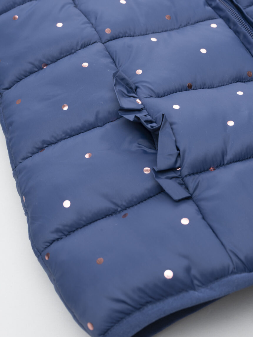 παιδικό μπουφάν puffer μπλε πουά για κορίτσι - Prénatal